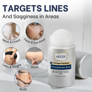 🔥FDA Approved⭐ WHO Approved🌍 AEXZR® Collagen Peptides Firming Serum Stick - Revert your skin age back to 20 years ago! 🕰️✨ Non-allergenic, non-irritating, suitable for sensitive skin. 🌿💖