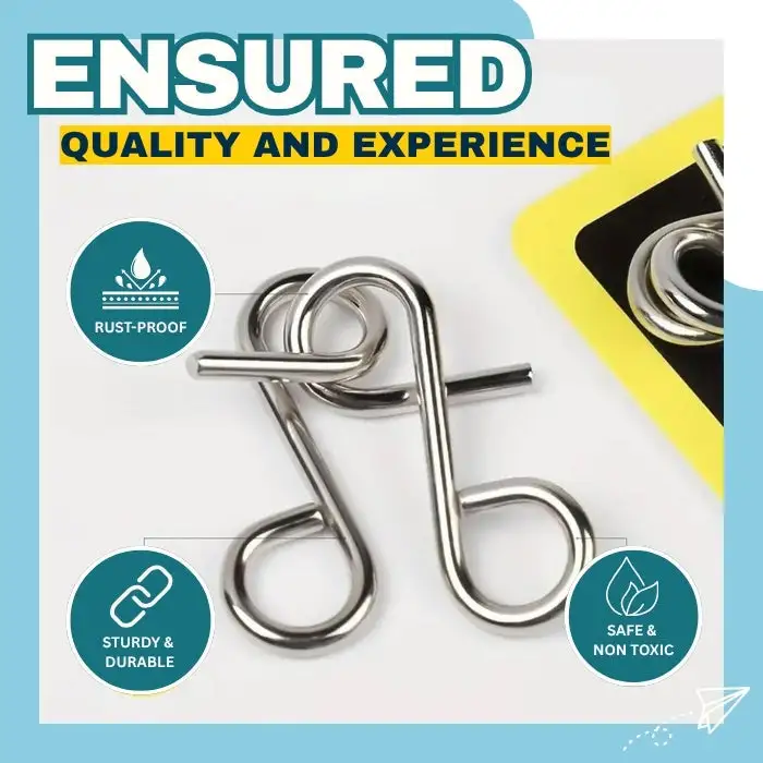 AEXZRยฎ 3D Metal Challenge Puzzle Toy (๐๐% ๐๐ฝ๐ฝ ๐๐ก๐๐ฆ ๐๐ก ๐ญ๐ฌ ๐ ๐๐ก๐จ๐ง๐๐ฆ)