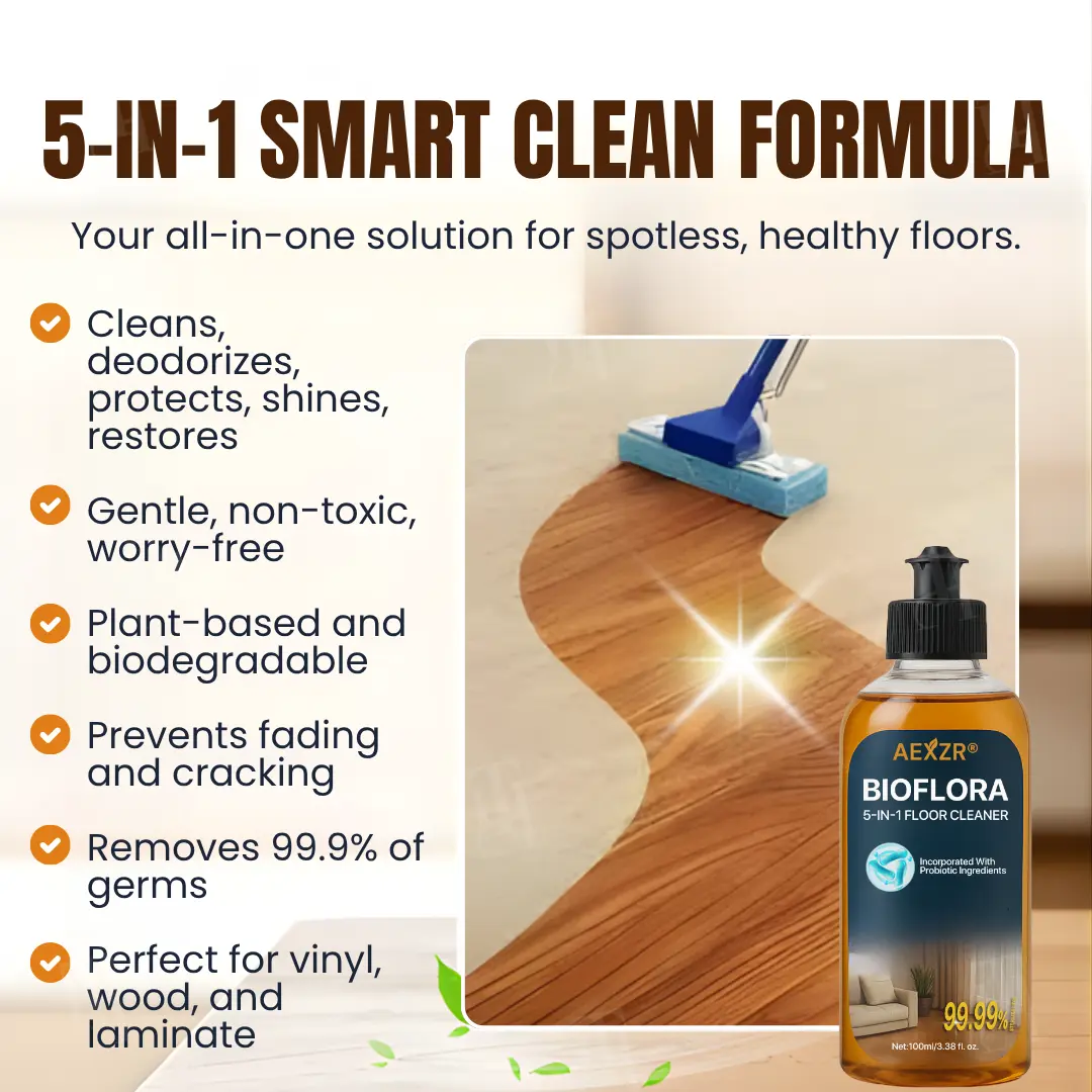 AEXZRยฎ BioFlora 5-in-1 Floor Cleaner (๐๐% ๐๐ฝ๐ฝ ๐๐ก๐๐ฆ ๐๐ก ๐ญ๐ฌ ๐ ๐๐ก๐จ๐ง๐๐ฆ)