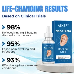 AEXZR® NanoTecta Otic Care Drop⚡ Targets the Root, Not the Ring: Rebalance Your Ear's Ecosystem for Lasting Comfort.