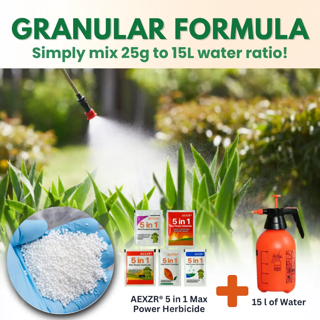 🏆Official Store | AEXZR® 5 in 1 Max Power Herbicide- Kills 200+ Weeds in 1-3 Days💡