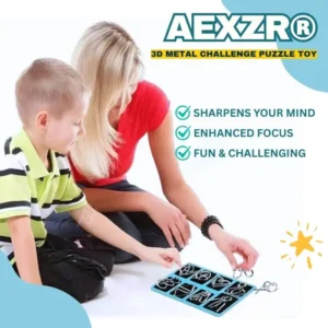 AEXZR® 3D Metal Challenge Puzzle Toy (𝟟𝟘% 𝕆𝔽𝔽 𝗘𝗡𝗗𝗦 𝗜𝗡 𝟭𝟬 𝗠𝗜𝗡𝗨𝗧𝗘𝗦)